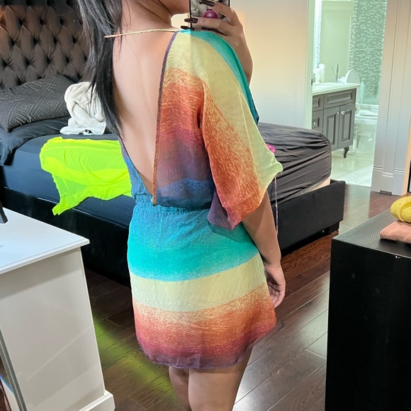 Silk bath suit cover up . Size Large - Picture 2 of 2